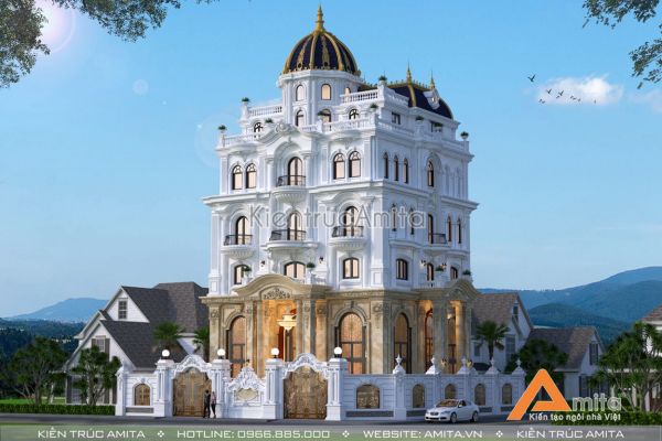 Thiết kế lâu đài phong cách Pháp (CĐT: Ông Sang - Bắc Kạn) BT72304