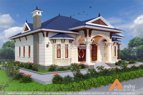 Mẫu biệt thự vườn 1 tầng (CĐT: Ông Điệp - Nam Định) BT12073