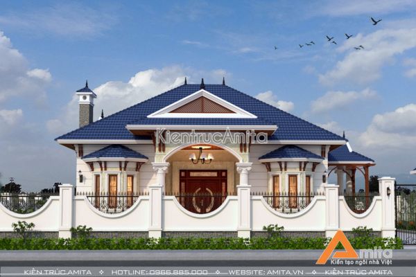 Mẫu biệt thự vườn 1 tầng (CĐT: Ông Điệp - Nam Định) BT12073