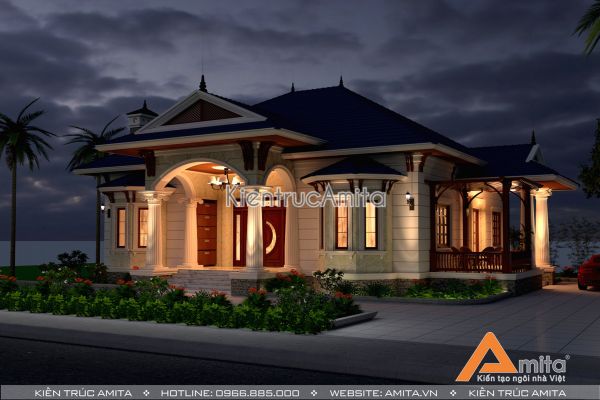 Mẫu biệt thự vườn 1 tầng (CĐT: Ông Điệp - Nam Định) BT12073