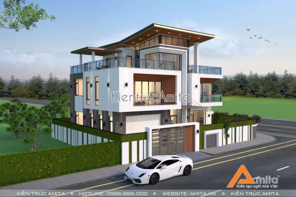 Mẫu biệt thự 3 tầng hiện đại đẹp (CĐT: Ông Chung - Quảng Ninh) BT31178