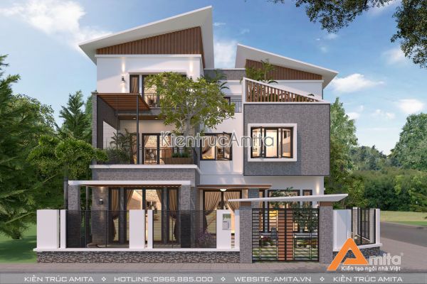 Mẫu biệt thự 3 tầng với thiết kế ấn tượng BT31199