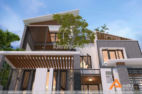 Mẫu biệt thự 3 tầng với thiết kế ấn tượng BT31199
