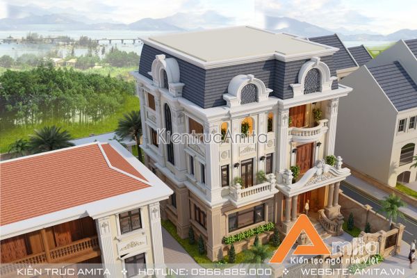 Mẫu biệt thự tân cổ điển 3 tầng kiểu Pháp (CĐT: Ông Sơn - Nghệ An) BT32063