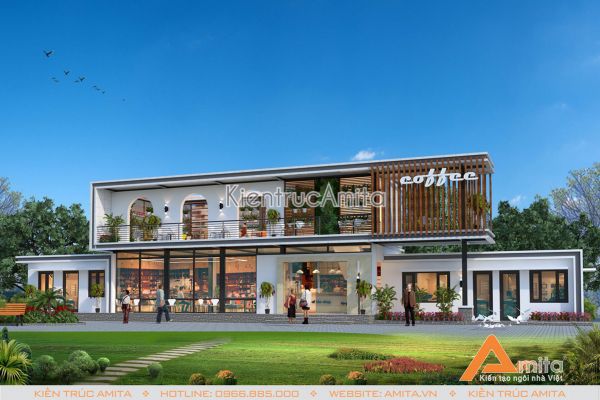 Ấn tượng với thiết kế quán cafe dành cho giới trẻ hiện đại KT21241