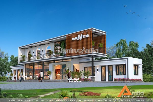 Ấn tượng với thiết kế quán cafe dành cho giới trẻ hiện đại KT21241