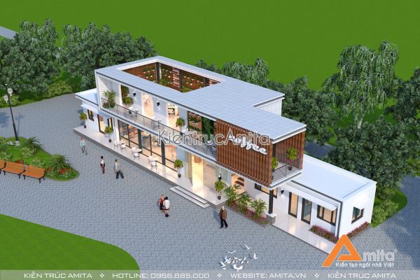 Ấn tượng với thiết kế quán cafe dành cho giới trẻ hiện đại KT21241