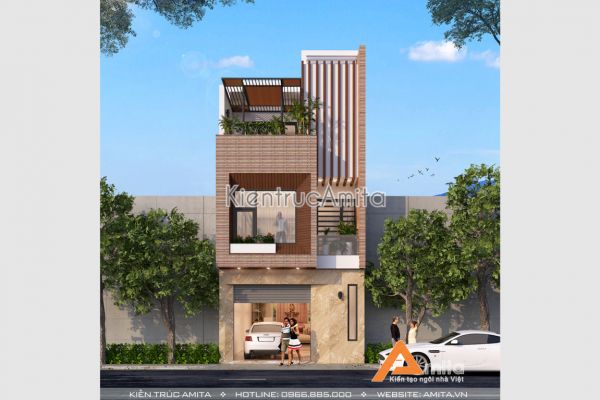 Mẫu thiết kế nhà lô 3 tầng hiện đại đẹp (CĐT: ông Đức - Vũng Tàu) KT31134