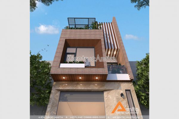 Mẫu thiết kế nhà lô 3 tầng hiện đại đẹp (CĐT: ông Đức - Vũng Tàu) KT31134