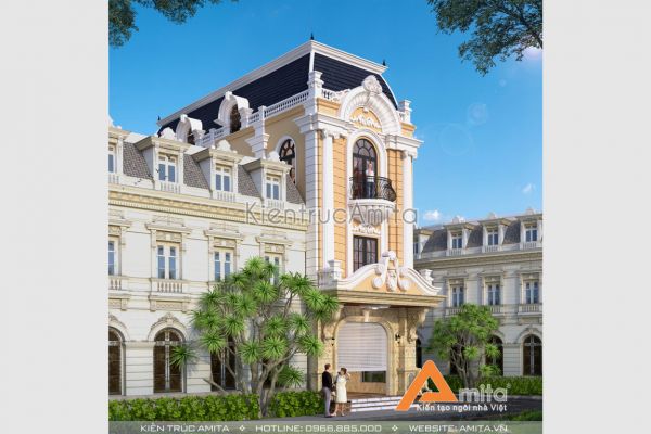 Mẫu nhà phố tân cổ điển đẹp ấn tượng (CĐT: bà Yến - Đồng Nai) KT32132