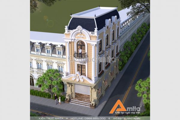 Mẫu nhà phố tân cổ điển đẹp ấn tượng (CĐT: bà Yến - Đồng Nai) KT32132