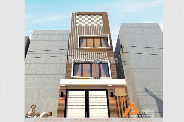 Mẫu thiết kế nhà phố hiện đại đẹp 4 tầng tại Sài Gòn KT41009