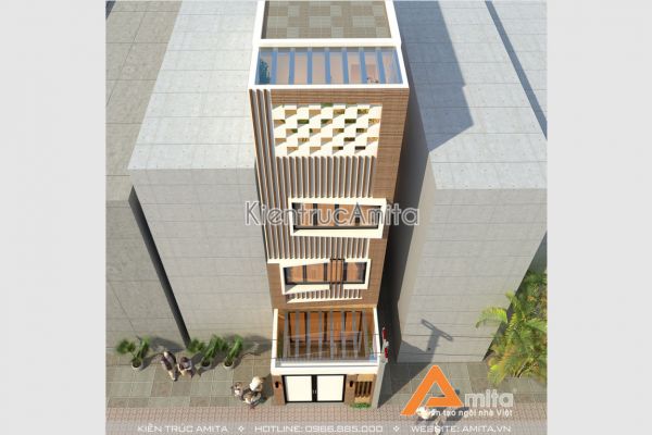 Mẫu thiết kế nhà phố hiện đại đẹp 4 tầng tại Sài Gòn KT41009