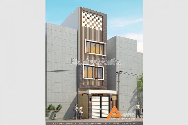 Mẫu thiết kế nhà phố hiện đại đẹp 4 tầng tại Sài Gòn KT41009