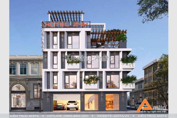 Mẫu thiết kế khách sạn hiện đại (CĐT: bà Nga - Phú Thọ) KT41011