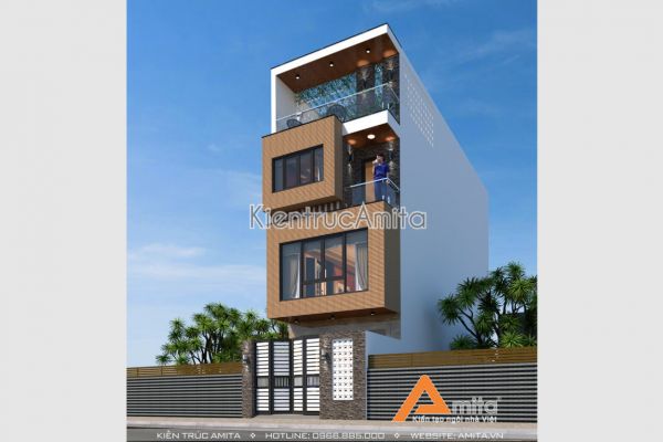 Mẫu thiết kế nhà phố hiện đại 4 tầng (CĐT: ông Hà - Bắc Giang) KT41026
