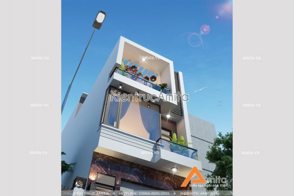 Mẫu nhà phố 4 tầng hiện đại đẹp (CĐT: Ông Can - Vĩnh Phúc) KT41043