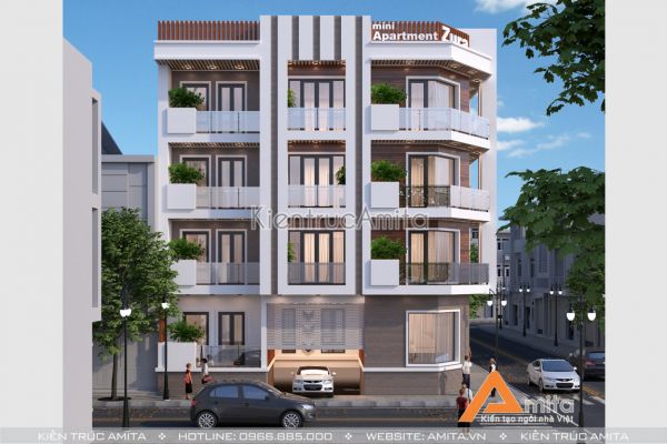 Thiết kế khách sạn mini 3 sao phong cách hiện đại KT41220