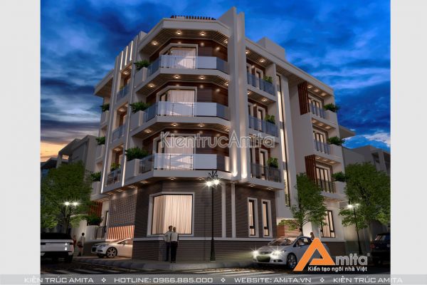 Thiết kế khách sạn mini 3 sao phong cách hiện đại KT41220