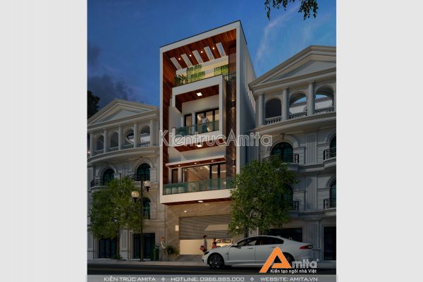 Thiết kế nhà phố hiện đại 4 tầng tiện nghi sang trọng KT41226