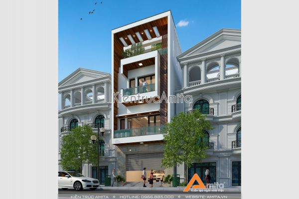 Thiết kế nhà phố hiện đại 4 tầng tiện nghi sang trọng KT41226
