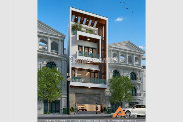 Thiết kế nhà phố hiện đại 4 tầng tiện nghi sang trọng KT41226