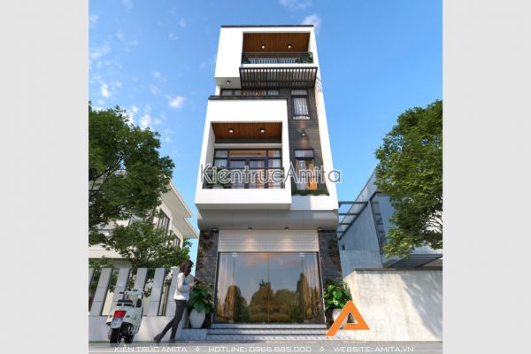 Không gian mở với thiết kế nhà phố 4 tầng hiện đại KT41269