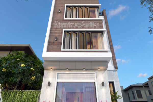 Thiết kế nhà phố 2 mặt tiền hiện đại (CĐT:Ông Nam - Vĩnh Phúc) KT41303