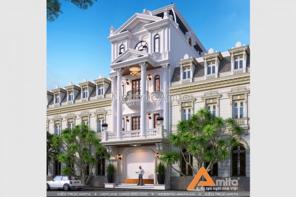 Mẫu nhà lô phố tân cổ điển đẹp sang trọng (CĐT: bà Loan - Quảng Ninh) KT42136