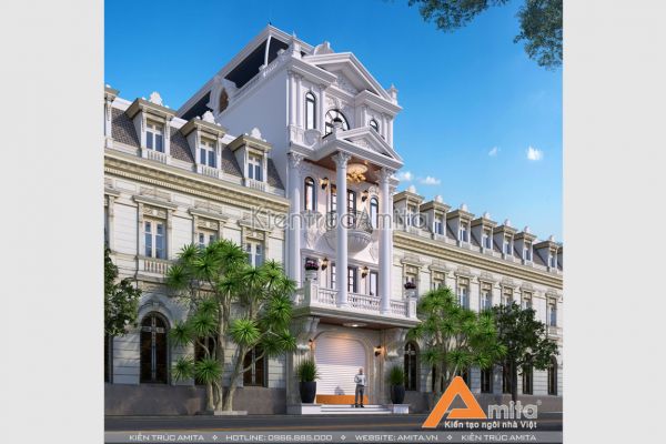 Mẫu nhà lô phố tân cổ điển đẹp sang trọng (CĐT: bà Loan - Quảng Ninh) KT42136