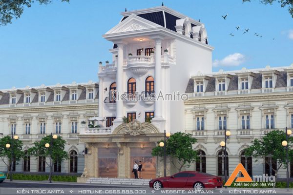 Mẫu nhà phố kiến trúc Pháp (CĐT: Ông Bình - Hà Tĩnh) KT42188