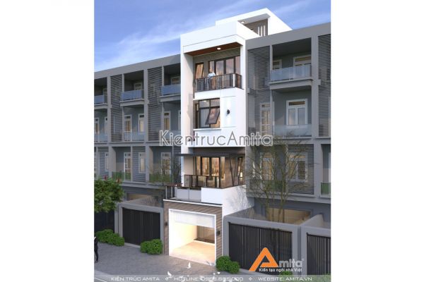 Thiết kế nhà phố mặt tiền 5m có gara (CĐT: Ông Phú - Hải Phòng) KT5115-1