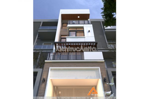 Thiết kế nhà phố mặt tiền 5m có gara (CĐT: Ông Phú - Hải Phòng) KT5115-1