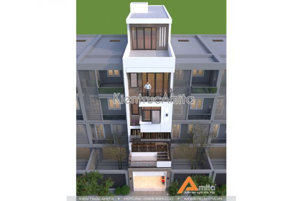 Thiết kế nhà phố mặt tiền 5m có gara (CĐT: Ông Phú - Hải Phòng) KT5115-1