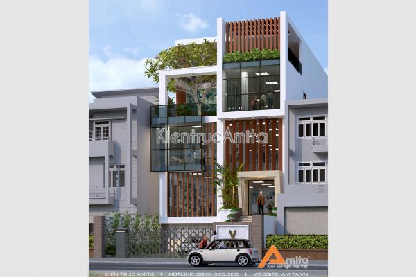 Thiết kế trụ sở văn phòng đẹp hiện đại, ứng dụng thực tế cao  KT51232