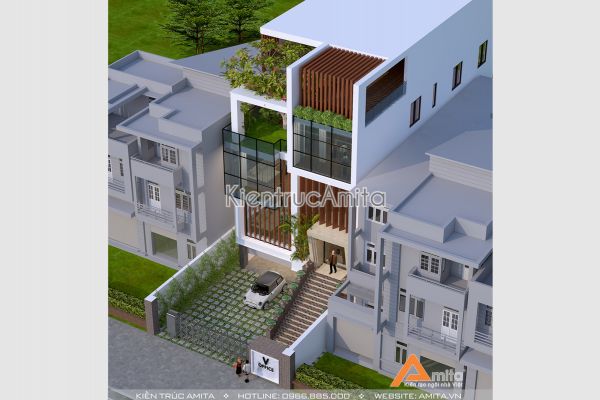 Thiết kế trụ sở văn phòng đẹp hiện đại, ứng dụng thực tế cao  KT51232