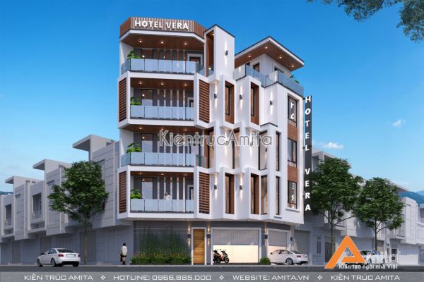 Thiết kế khách sạn hiện đại 5 tầng tại Nha Trang KT51299