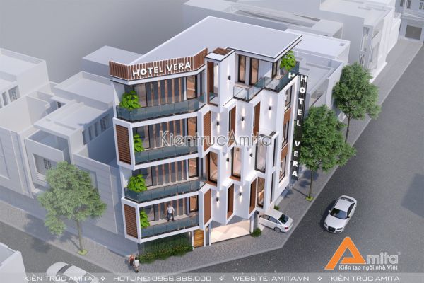 Thiết kế khách sạn hiện đại 5 tầng tại Nha Trang KT51299