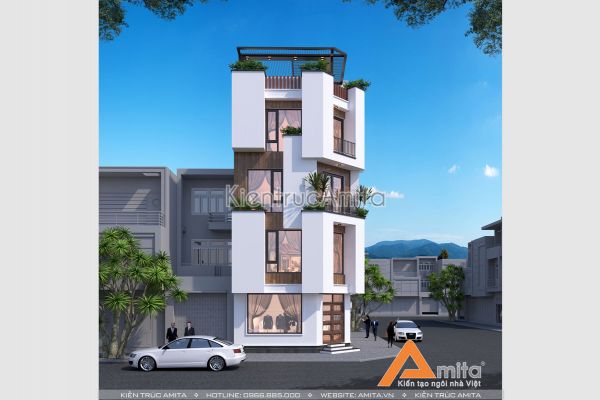 Mẫu thiết kế homestay 5 tầng phong cách hiện đại KT51307