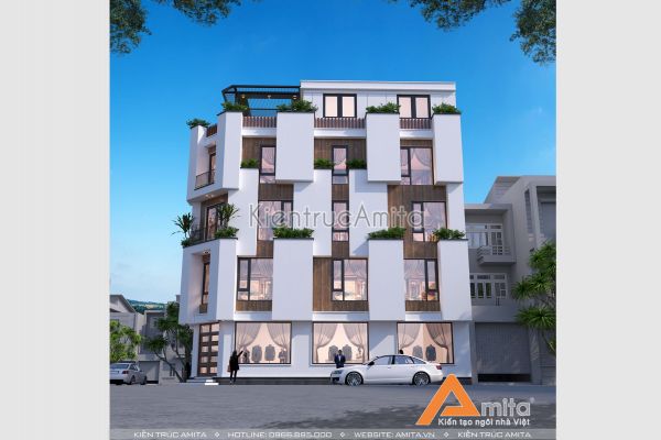 Mẫu thiết kế homestay 5 tầng phong cách hiện đại KT51307