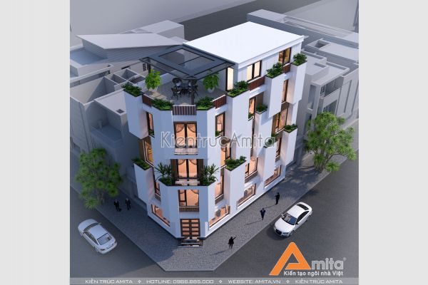 Mẫu thiết kế homestay 5 tầng phong cách hiện đại KT51307