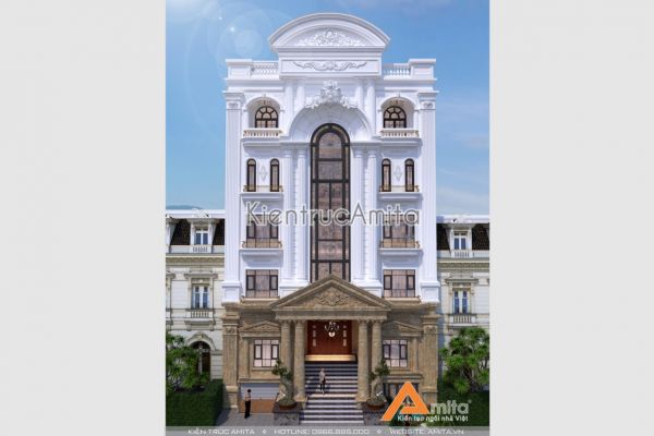 Ấn tượng với thiết kế khách sạn 5 tầng tân cổ điển sang trọng KT52106