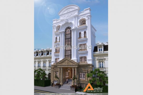 Ấn tượng với thiết kế khách sạn 5 tầng tân cổ điển sang trọng KT52106