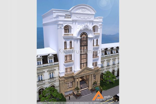 Ấn tượng với thiết kế khách sạn 5 tầng tân cổ điển sang trọng KT52106