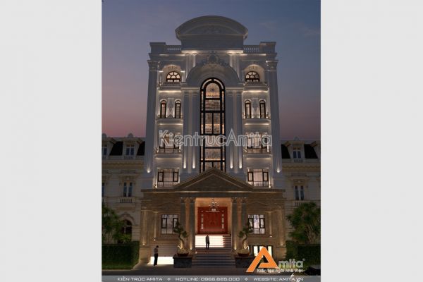 Ấn tượng với thiết kế khách sạn 5 tầng tân cổ điển sang trọng KT52106