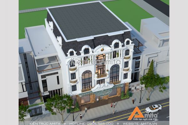 Thiết kế nhà văn phòng tân cổ điển đẹp (CĐT:ông Hữu-Hải Dương)KT52124