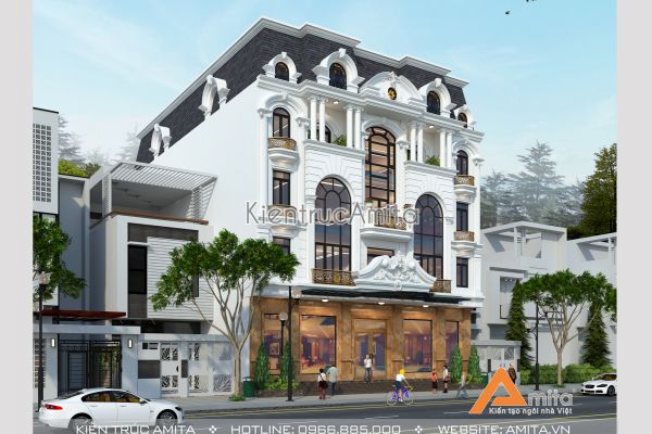 Thiết kế nhà văn phòng tân cổ điển đẹp (CĐT:ông Hữu-Hải Dương)KT52124