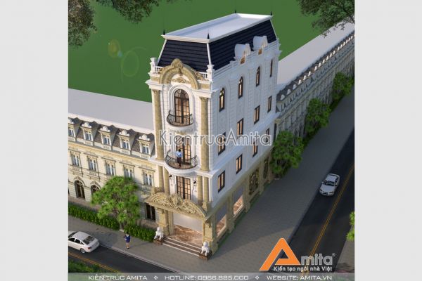 Mẫu nhà phố tân cổ điển Pháp 2 mặt tiền (CĐT: Bà Xuân - Hà Nam) KT52141