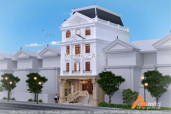 Mẫu nhà ở kết hợp văn phòng công ty đẹp đẳng cấp  KT52243