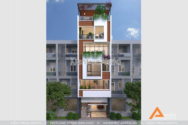 Thiết kế nhà ống mặt tiền 6m (CĐT: ông Văn - Thái Bình) KT61094